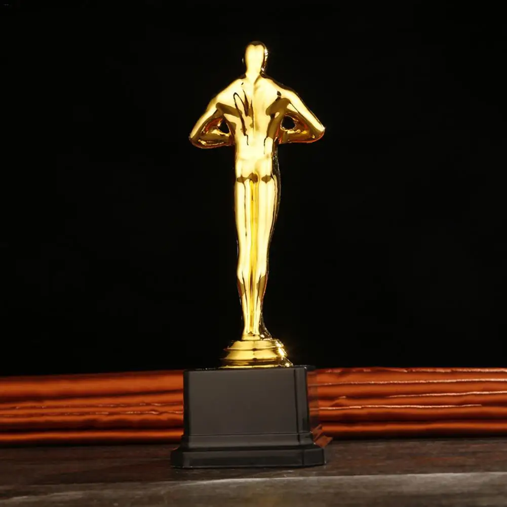 Personalized Oscar Trophy Gold Plated Small Gold Statue Team Sports Competition Crafts Souvenir Party Celebration Gift 24cm