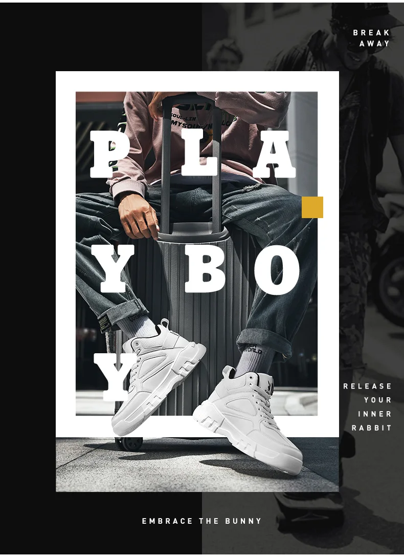 PLAYBOY новые мужские кроссовки Мужская Спортивная дышащая обувь амортизирующая легкая Нескользящая Уличная обувь сезон весна-лето; кеды