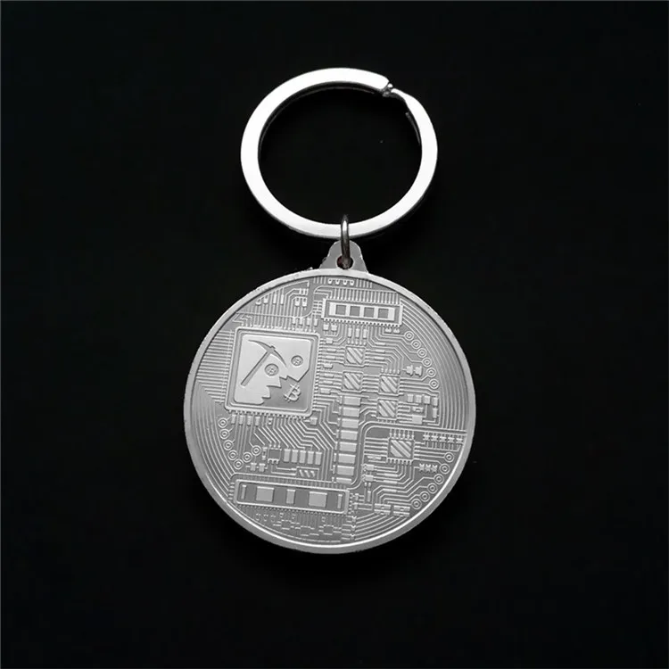 Позолоченный Биткоин Коллекционная Подарочная коробка с брелком Биткоин арт Коллекционная физическая монета памятная монета