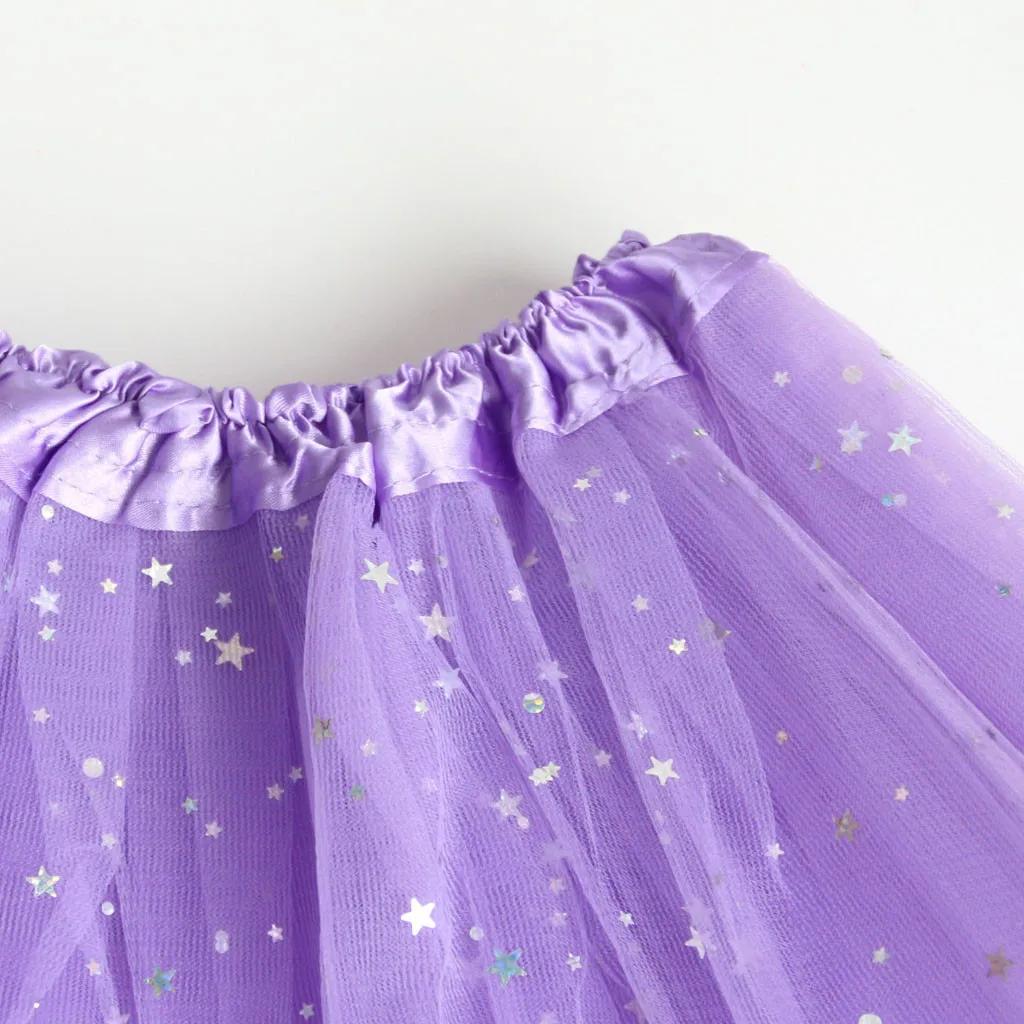 2020 Baby girls fluffy petti skirts tutu Girls Polka Dot Star Sequin Mesh Tutu Skirt Puff Tutu Ballet Girl Skirt
