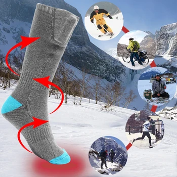 

Winter Heating Socks Temperature Adjustable Temperature Lithium Battery Men and Women Keep Warm Hiking Socks Heated Socks