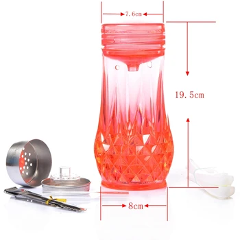 

Acrylic Hookah Cup Shisha Pipe Set Nargile Chicha Narguile with Hose Bowl Charcoal Holder Sisha Accessories Small Hookah