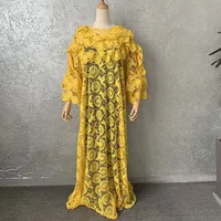 Super Size Lace Dresses 2021 New African Women Dashiki Fashion Water-soluble Lace Loose Embroidery Long Dress Africa Clothing 3