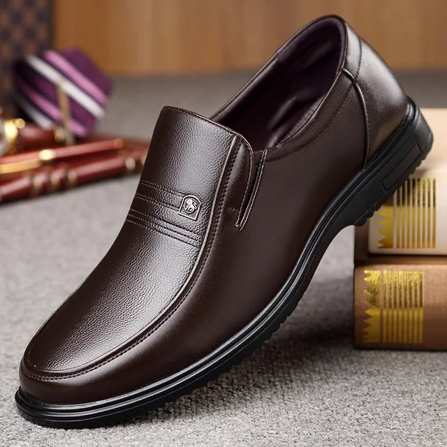 Mocassins en cuir véritable pour hommes, chaussures d'affaires décontractées, classiques, souples, respirantes, plates 4