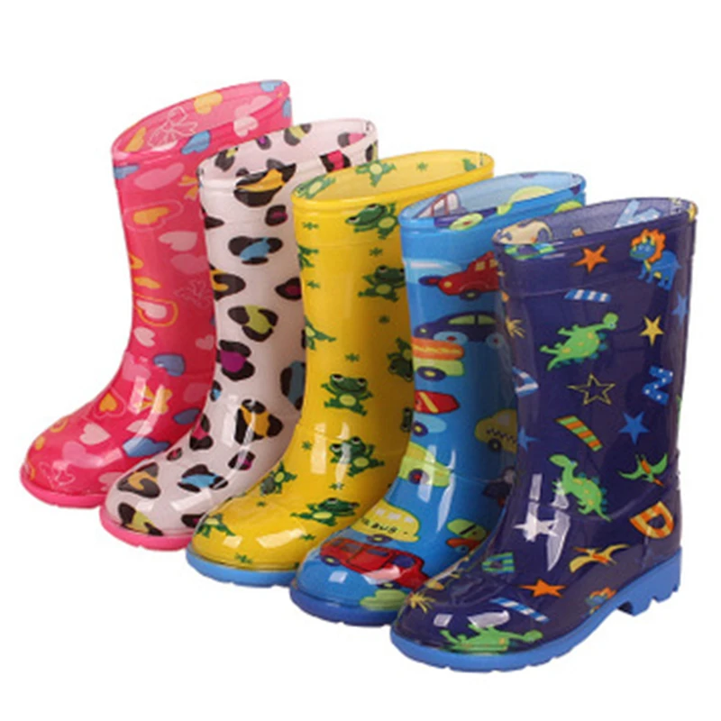 NEW 2020 Fashion Children Rain boots PVC Waterproof Outdoor Rubber Boots  Boys Girls shoes Kids Mid Calf boots 06A|Boots| - AliExpress