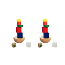 2 набора деревянных балансировочных игр, строительные блоки, игровой набор, игрушки для мальчиков, домашние Вечерние игры