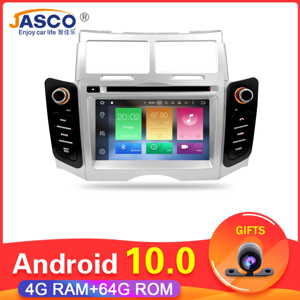 11 Android 10 Автомобильный DVD стерео мультимедиа головное устройство для TOYOTA YARIS 2005 VITZ