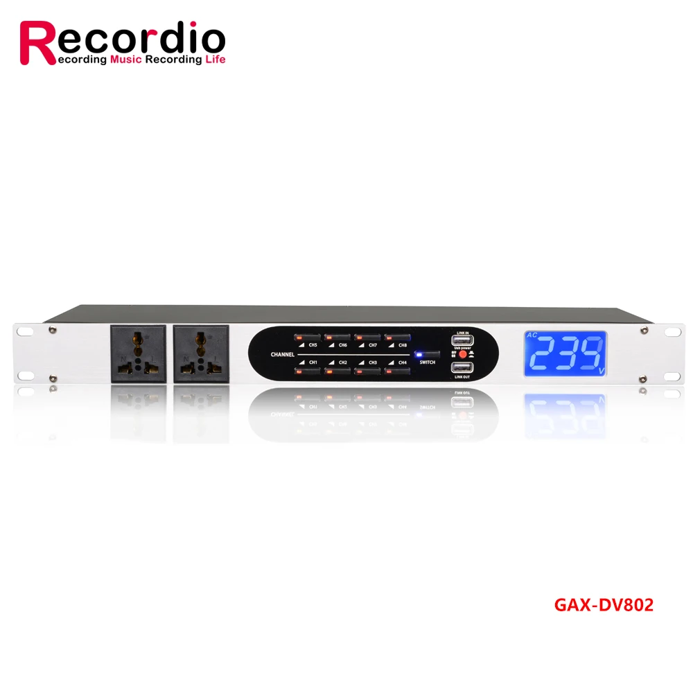 Controlador de Seqüência de Fonte de Alimentação Profissional Multi-função Gax-dv802 10-channel - Image 2