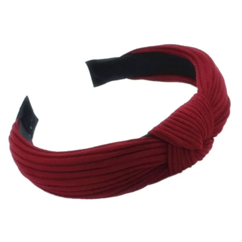 Vintage Boho Twist Bowknot Center Wide Headband Thread Ribbed Knit Elastic Hair Hoop Bright Candy Color 1 Vintage Boho Twist Bowknot Center Wide Headband Thread Ribbed Knit Elastic Hair Hoop Bright Candy Color 4