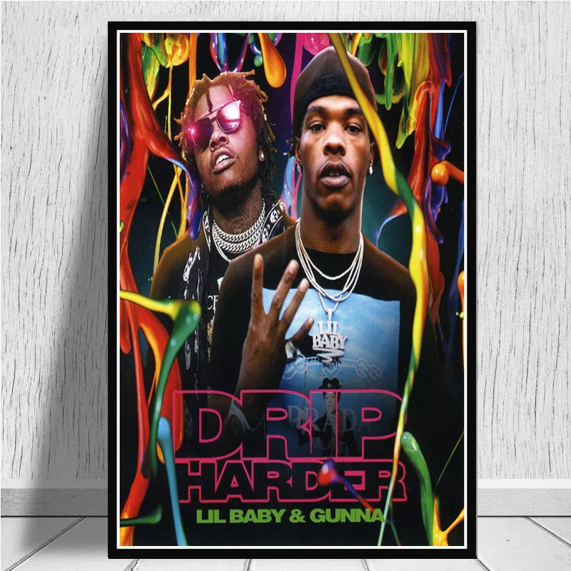 Постер принты Lil Baby Gunna в стиле хип-хоп рэп музыка ПЕВЕЦ звезда альбом картина