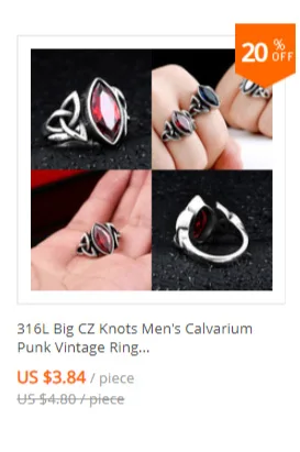 Retro Mens Rings 316L Stainless Steel For Male Boyfriend Biker Jewelry Golden Blue CZ Crystal Stones Skull Eagle Ring 2021 New