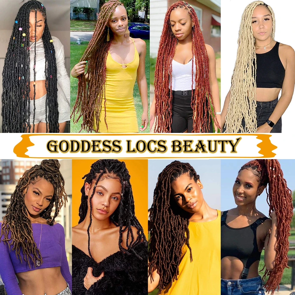 Mtmei Hair Faux Locs Crochet Hair Natural Curly Dreadlocks Hair Black Dark Brown Soft Locs Crochet Braids 18