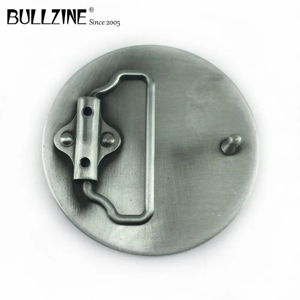 Bullzine оптовая продажа круглый пустой ремень из цинкового сплава в стиле ретро