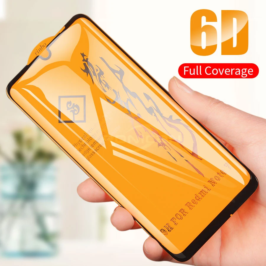 6D Full Cover Tempered Glass For Xiaomi Pocophone F1 F2 Mi 10T 9T A2 Lite A3 Redmi Note 9 9S 8 Pro 8T 7 Glass Screen Protector