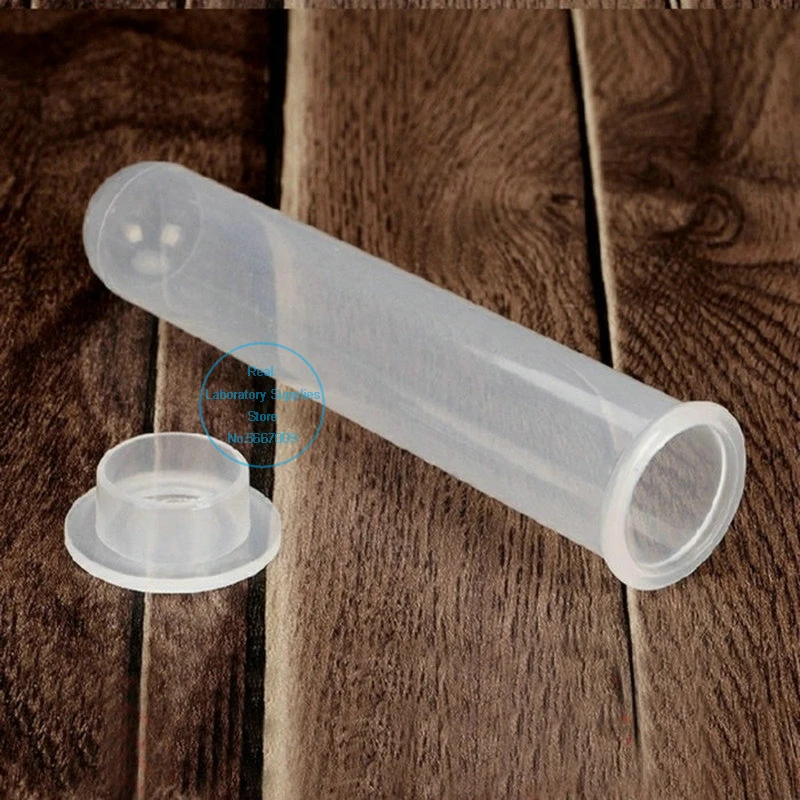 100pcs/lot 10ml Clear Plastic centrifuge tube PP Microcentrifuge Round-bottomed with EP Flat Socket Cap Test Sample Vials
