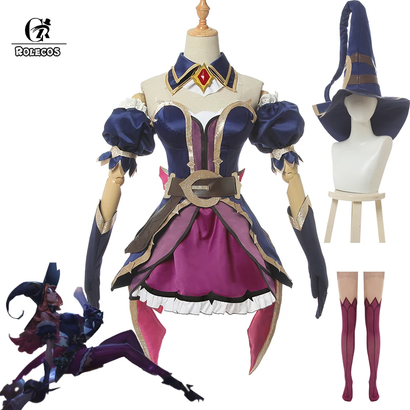

ROLECOS Game LOL Cosplay Miss Fortune Cosplay Costume Cosplay Costumes Suit Women Sexy Dress Halloween Uniform Full Set With Cap
