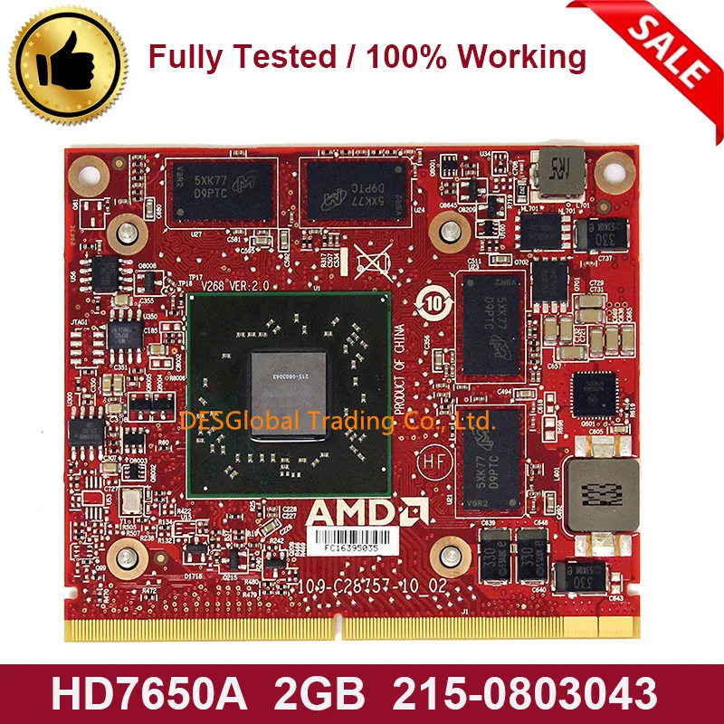 Оригинальная видеокарта HD7650A 215-0803043, Видеокарта VGA для hp HD 7650A MXM 2 ГБ DDR3 671864-002, отлично работает, быстрая