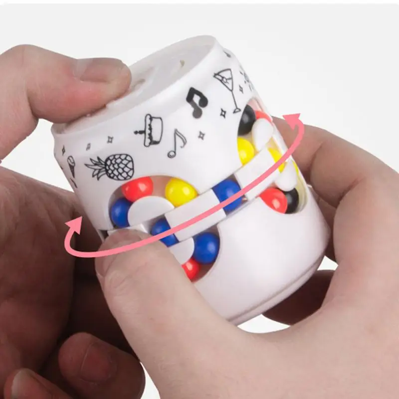 New Fidget Toys Colorful Beans Finger Spinning Stress Relieves Toys Early Educational Toy For Children Adults Baby Kids Gift