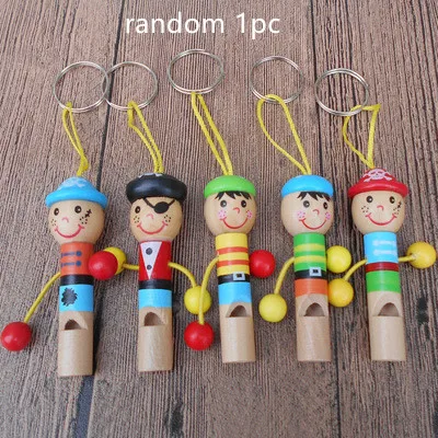 Wooden Music Instrument for Children Kid Toys Sound Tube Small Single-threaded Ring Percussion Cylinder Toys - Color: Sky blue