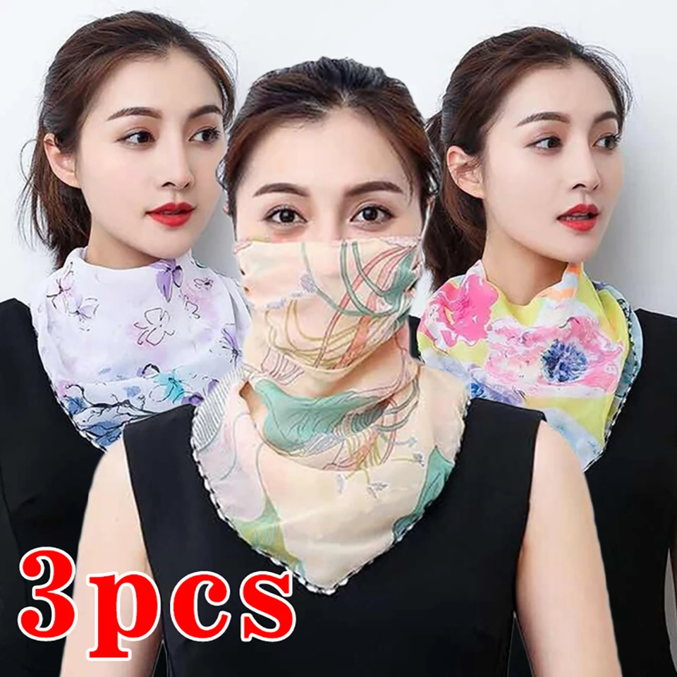 Face Shawl Cover Scarf Sun UV Protection Veil 1//5pcs Dust-proof Outdoor