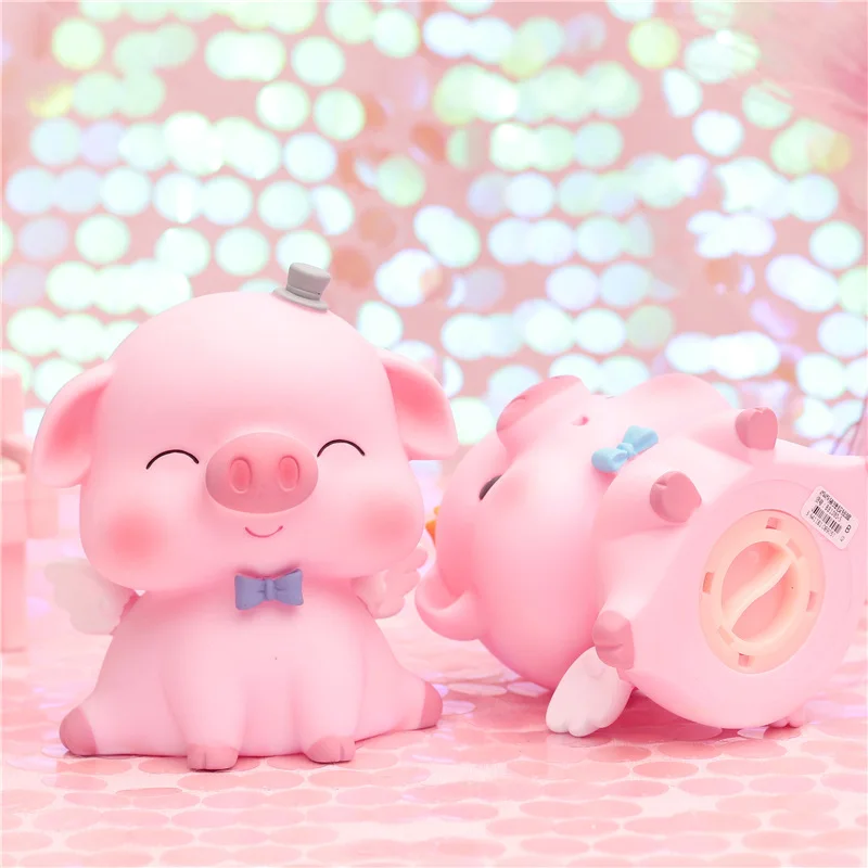 Виниловая свинья копилка с защитой от падения мультяшная детская игрушка