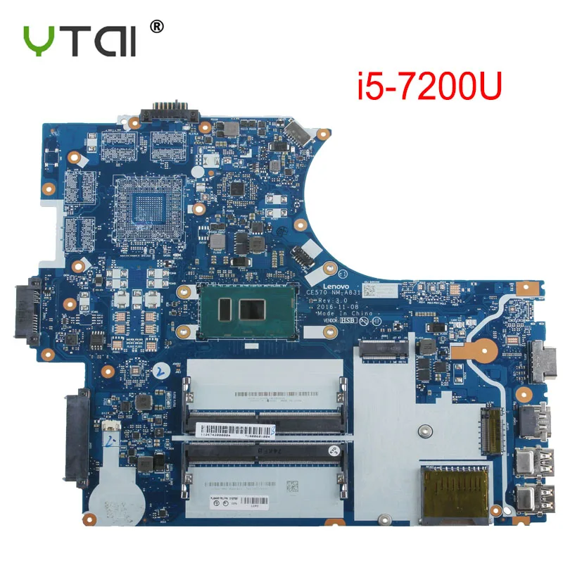 

NM-A831 For Lenovo Thinkpad E570 Laptop Motherboard SR2ZU I5-7200U DDR4 FRU:01YR709 01EP391 100% tested intact