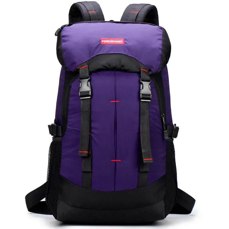 Открытый рюкзак водонепроницаемый походный рюкзак мужские треккинговые дорожные рюкзаки женская спортивная сумка сумки для альпинизма походный рюкзак - Цвет: purple