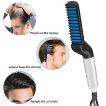 

Hair Straightener Beard Comb Hair Iron Brush Flat Iron Men's Crimping Professional Beard straight Hair Comb Salon Hair Styler