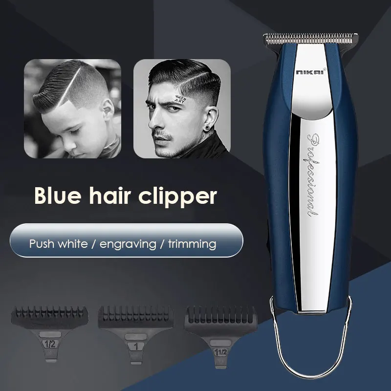 

Hairdresser Haircur Hair Clipper Fashion Portable Blue Shaving Painless Razor Health Beauty