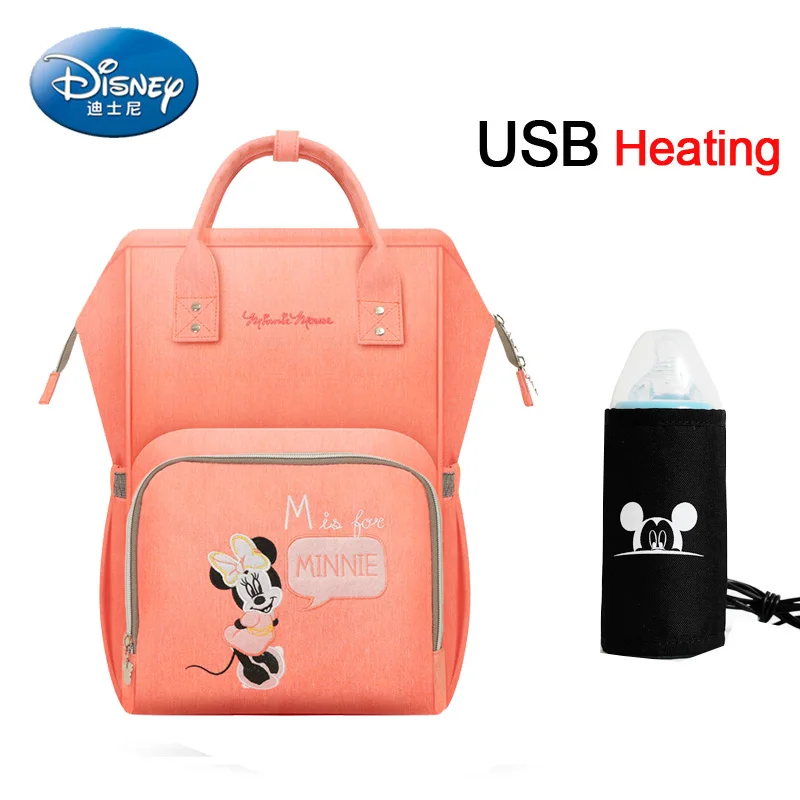 18 Сумка для подгузников disney, рюкзак, USB сумка-холодильник для бутылочек, Минни, Микки, большая емкость, для кормления ребенка, Мумия, сумка для беременных женщин, рюкзак - Цвет: 18