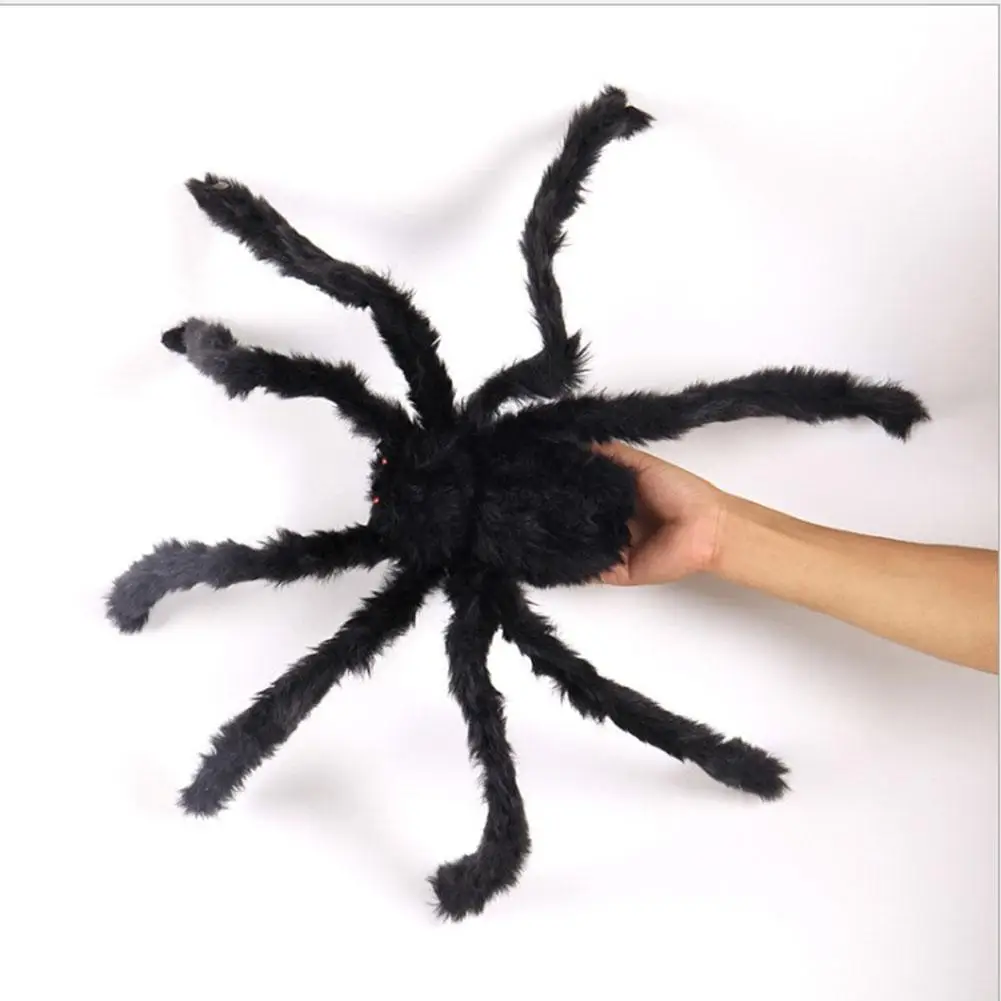 

Super big plush spider made of wire and plush black and multicolour style for party or halloween decorations 1P 30,50,60,75,90CM