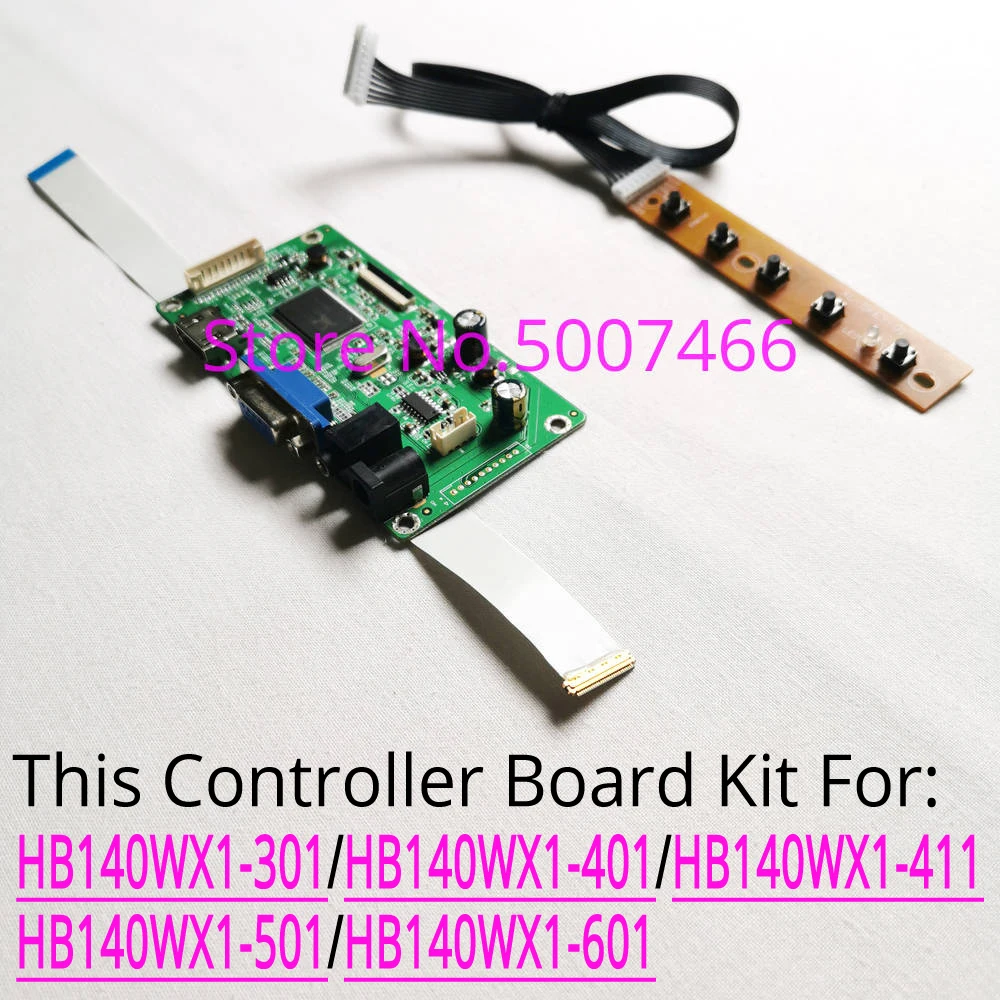 For HB140WX1-301/401/411/501/601 WLED EDP 30Pin 1366*768 notebook PC LCD screen VGA+ display controller driver board DIY kit | Компьютеры