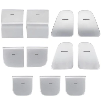 

DHBH-for Tesla Model 3 2017- 2020 Car Window Lift Switch Button Sticker Door Open Panel Trim Translucent Accessories