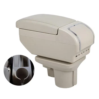 

Car For Volkswagen Mk5 Golf Mk 5 6 Armrest Box Central Armrest Pad Usb Interface Microfiber Leather Special Central Storage Box