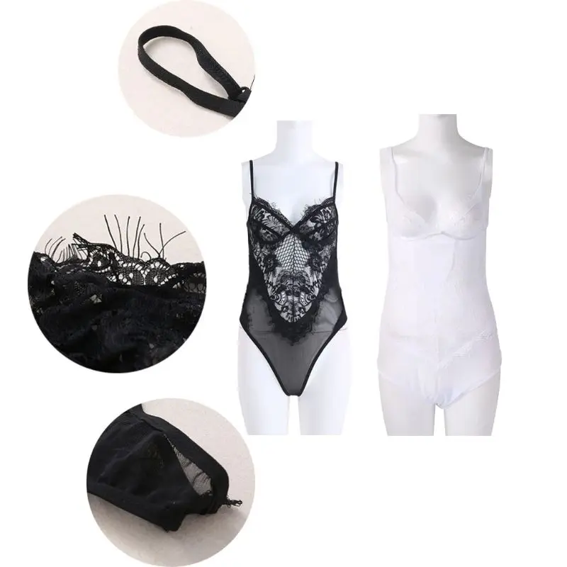 S-XL, женское сексуальное белье, кружевное платье, Babydoll, нижнее белье, ночное белье, боди, белый/черный, 19QF