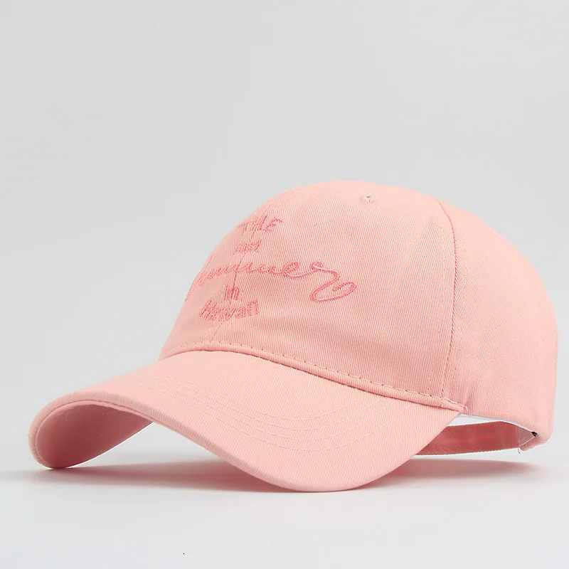 pink Летняя кепка, кепка для улицы, регулируемая уличная Кепка с вышитыми буквами, хлопковая бейсболка в стиле хип-хоп, s - Цвет: pink