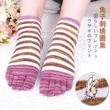 Женские хлопковые носки с пятью носками; однотонные простые дышащие женские носки; теплые модные удобные носки с героями мультфильмов; Размер