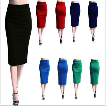 

Women Slim Knee Length Skirt Mini Bodycon Skirt Office Lady High Waist Stretch Sexy Pencil Skirts Jupe Femme Skirt Sexy