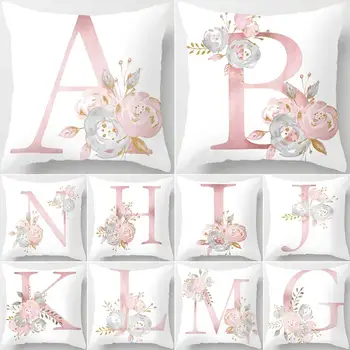 

FRIGG Pink Letter Decorative Pillow Cushion Covers Pillowcase Cushions for Sofa Polyester Pillowcover cuscini decorative