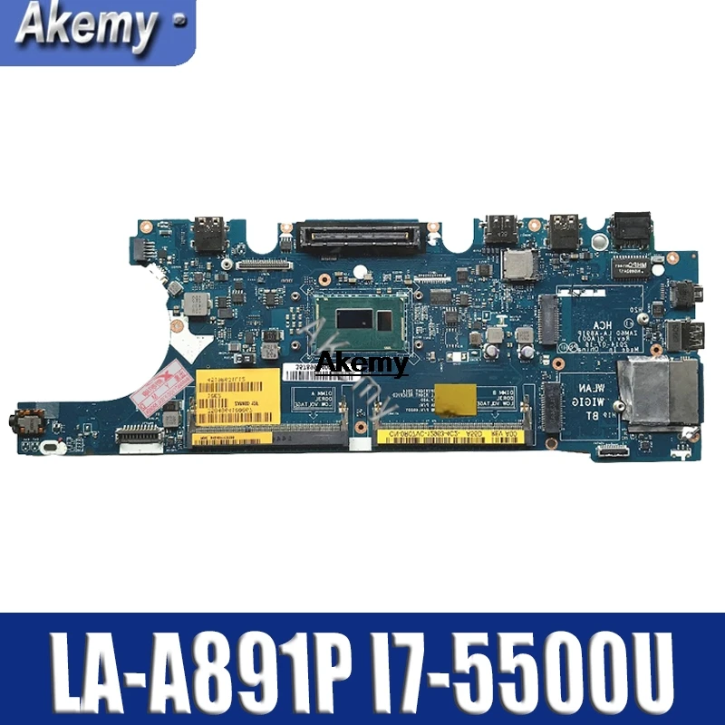 

ZAM60 LA-A891P Laptop motherboard for Dell Latitude E5250 Test original mainboard I7-5500U