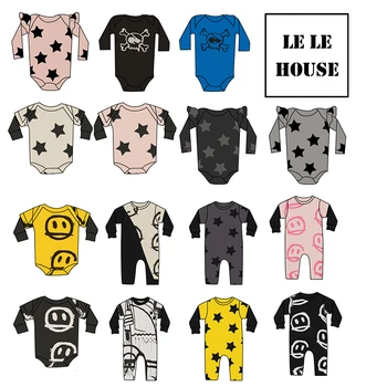 

Spot 2020 autumn and winter new boys and girls cotton fashion printed romper