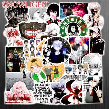 

50 Pcs/lot Classic Anime Tokyo Ghoul Stickers Cartoon Figure Graffiti Decoration for Laptop Skateboard Computer Sticker