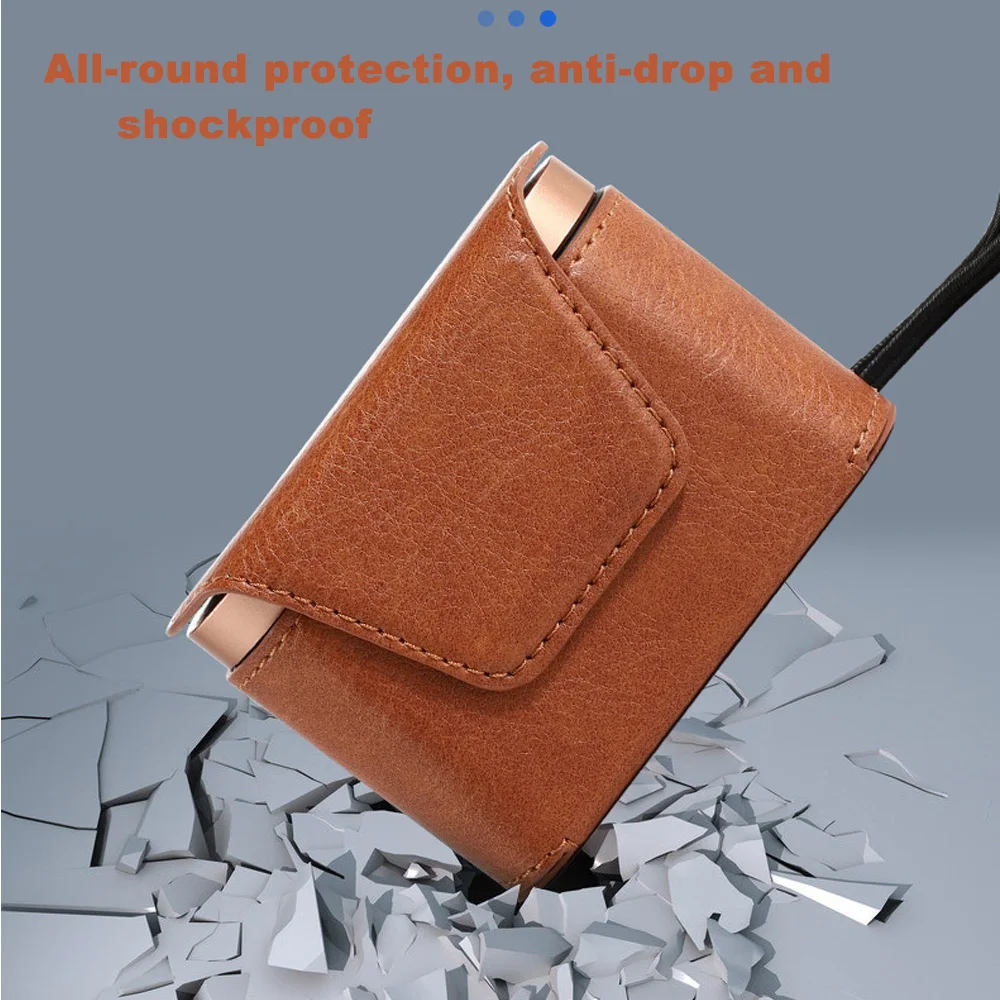 JINSERTA Magnetic Leather Case for WF-1000XM3 Bluetooth Headset PU Leather Cover Protector for WF-1000XM3 Full Body Protection