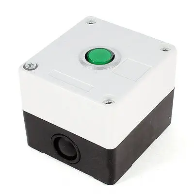 

12V Green Light Lamp SPDT Momentary Type Pushbutton Control Station Box