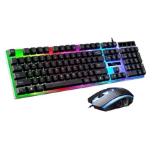 

Suitable for Ergonomic Gaming Keyboard & 3D Mouse Kit Anti-slip Rainbow LED Equipment Set For PS4 Xbox One