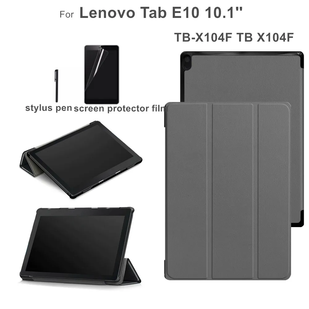 Чехол для lenovo Tab E10 TB-X104F TB X104F TB-X104L 10,1 ''откидная подставка чехол для lenovo E10 чехол+ подарок