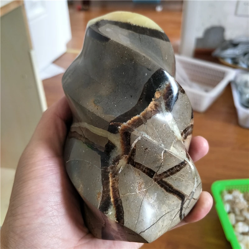 Большой натуральный septarian пламя Рейки Исцеление septaria Драгоценный Камень Чакра septeyre дух Дракон Камень подарок для украшения