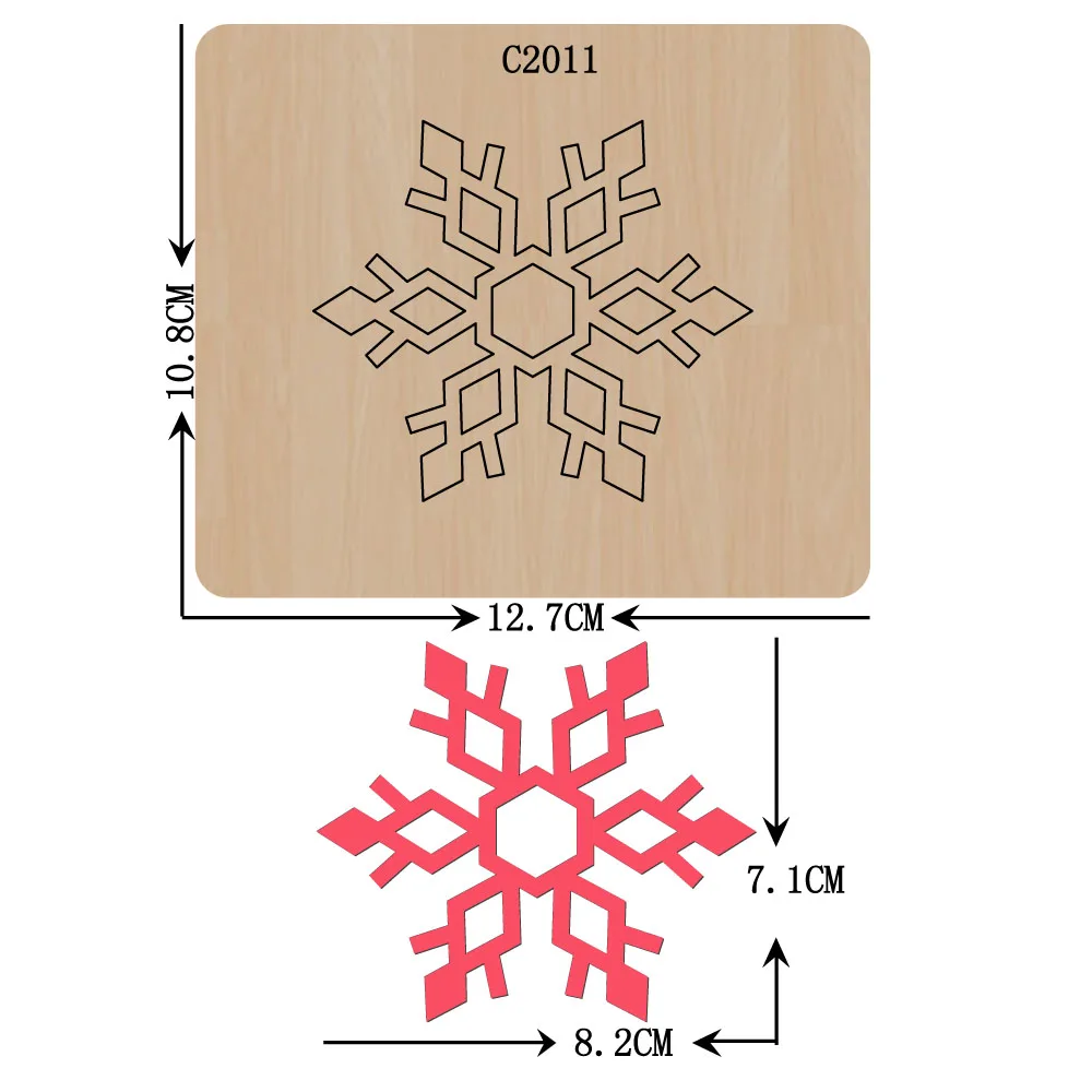 

New Christmas snowflake Wooden die Scrapbooking C2011 Cutting Dies