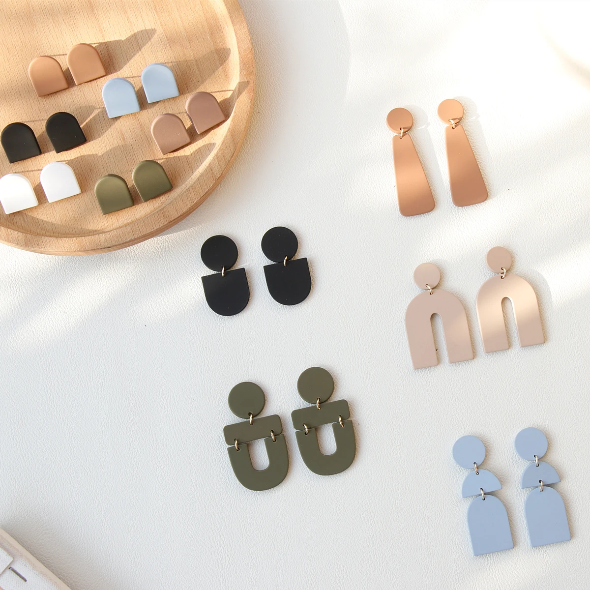 Dangle Earrings Drop Earrings Long Earrings Acrylic Earrings Geometric Earrings 1Pair Women Geometric Irregular Solid Color Acrylic Long Dangle Drop Earrings For Party