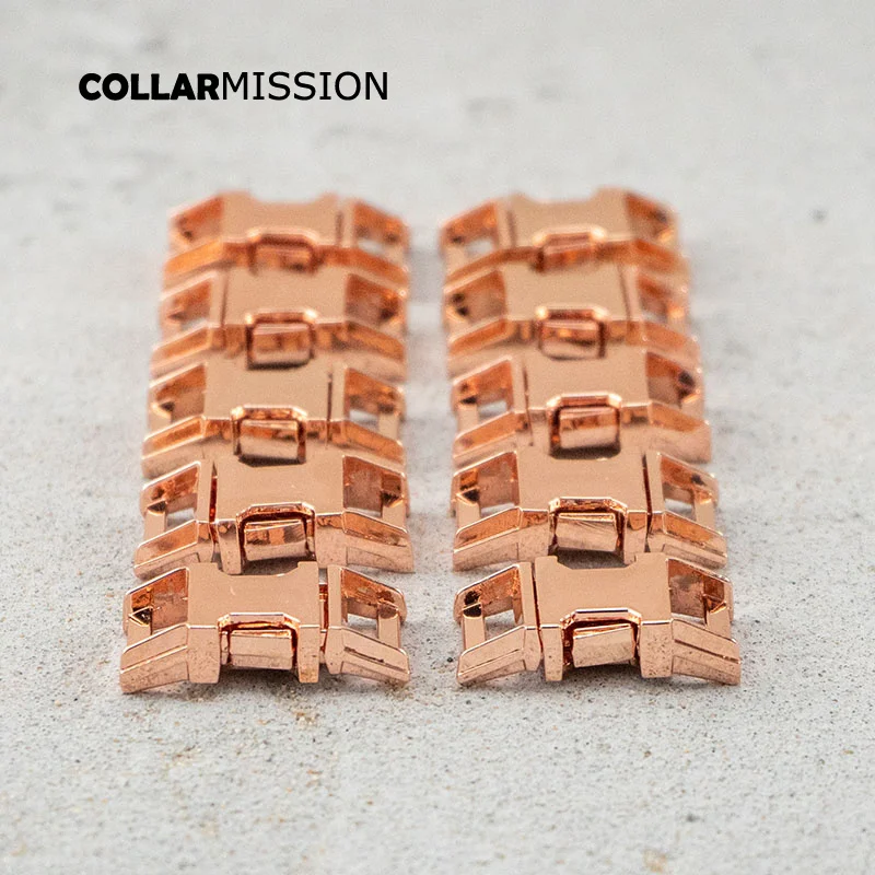 10pcs/lot Retailing release buckle 10mm strap webbing DIY pet collar part security lock plated metal Rose Gold CK10M | Дом и сад
